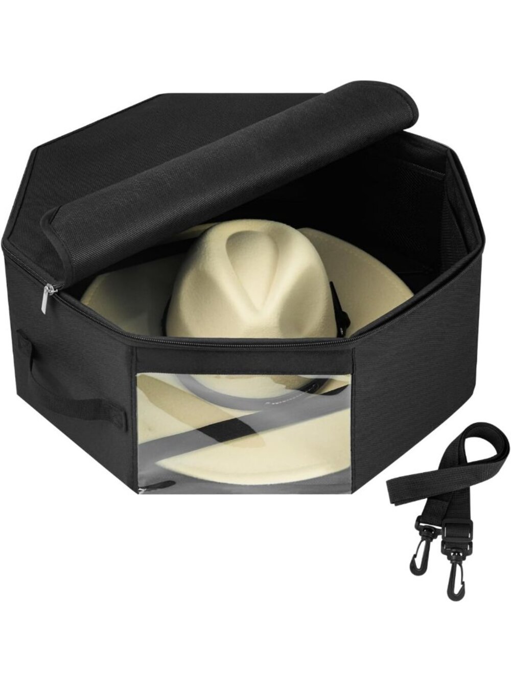 Stylish Hat Box for Cowboy, Panama & Fedora Hats - Durable Wide Brim Case